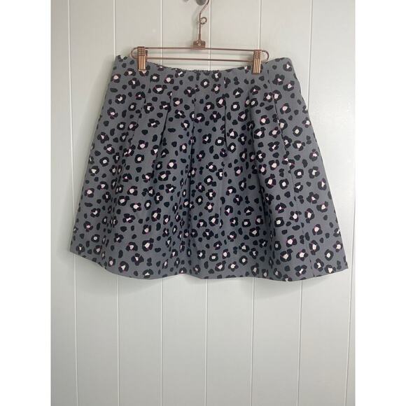 kate spade Cyber Cheetah Box Pleat‎ Skirt Size 14 - Picture 3 of 9